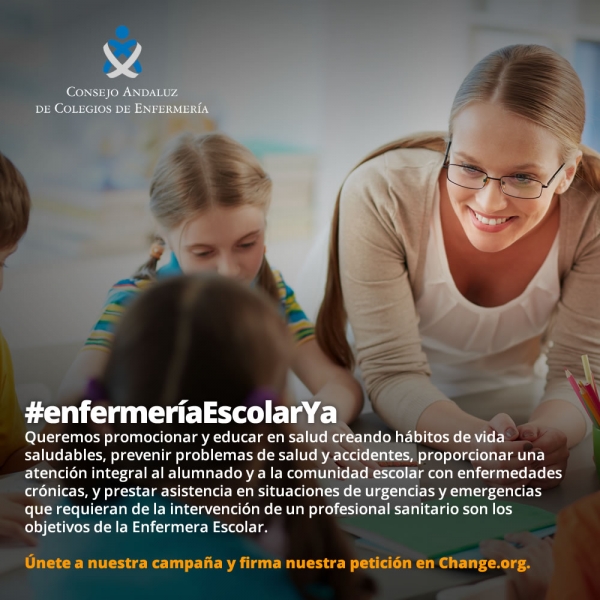 El Consejo Andaluz de Enfermería lanza la campaña #enfermeríaEscolarYa